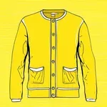 bright lemon-yellow cardigan image